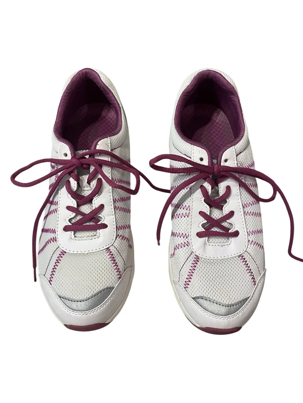 Vionic Alliance Comfort Walking Shoes White / Purple Women's Sneakers Sz 9